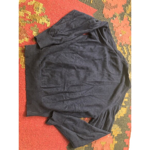 100% Cashmere Men's S Blue Long Sleeve Sweater - Picture 2 of 3